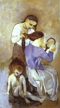 La coiffure 1906 cubism Pablo Picasso Peinture à l'huile